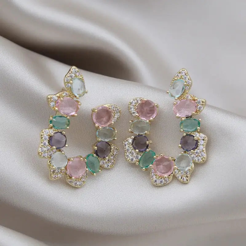 Boucles D'oreilles Cristal