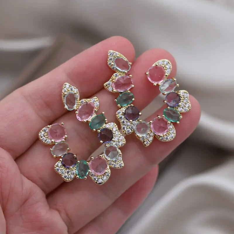 Boucles D'oreilles Cristal